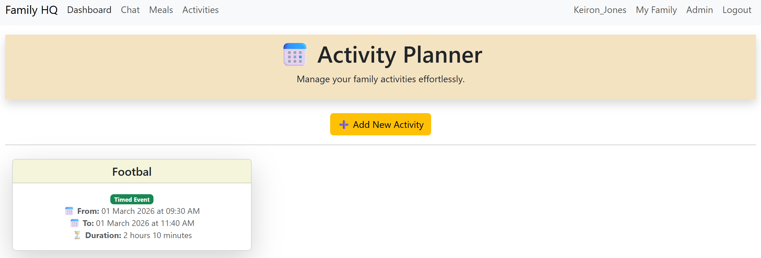 Activity Planner